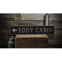 Custom Cabin Directional Arrow Wooden Sign - 11.25 x 60 Inches