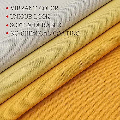 Image of G2000 Blackout Curtains & Drapes for Bedroom Living Room 84 Inches Long Yellow and Greyish White Room Darkening Window Treatments Ombre Thermal Insulated Light Blocking Grommet Backdrop 2 Panels Set