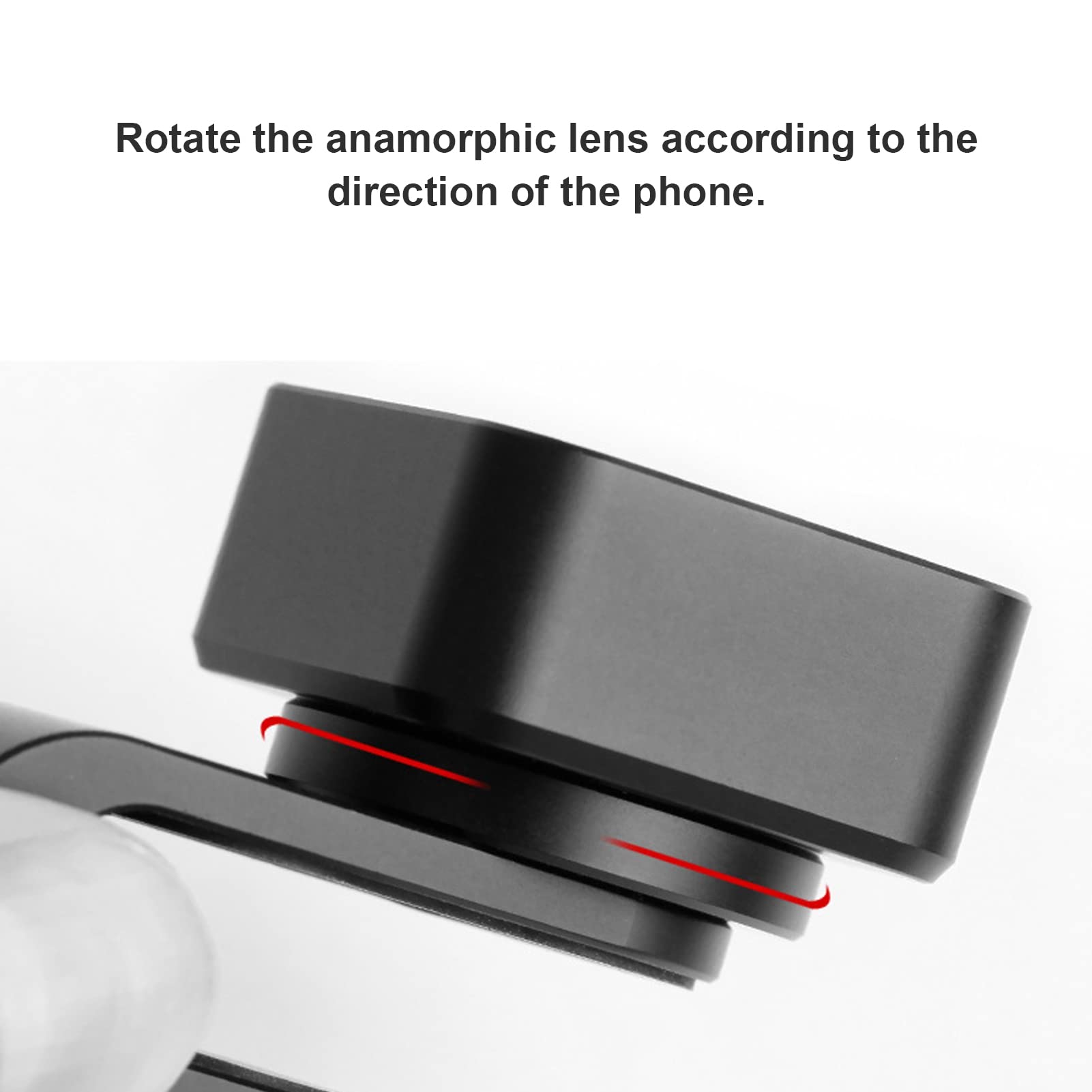 Jiawu Lente Anamórfica, Lente de Película para Teléfono de Vidrio óptico de Aleación de Aluminio, Lente de Cine con Deformación de Pantalla Ancha de 1.33X con para Teléfonos Inteligentes