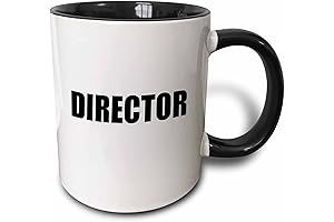 3D Rose Director Mug, 11oz Black
