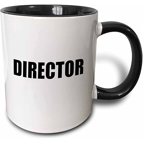 3D Rose Director Mug, 11oz Black