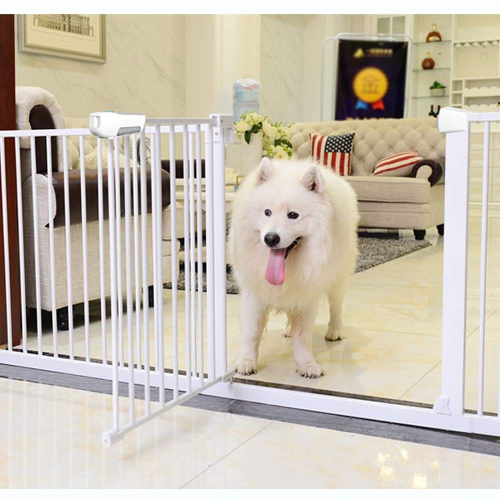 ISCBAFYX Barrera de Seguridad para niños Escaleras Pasar a través de la Valla de Seguridad Independiente Cierre automático Puerta para Mascotas Interior, Tamaño Personalizable (Color:, Tamaño: Ancho