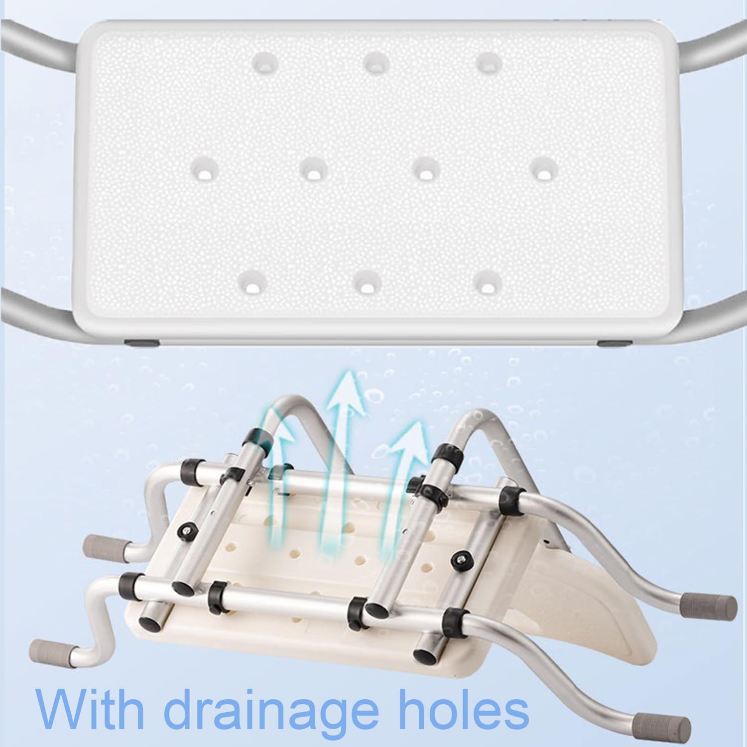 Sedile Per Vasca Da Bagno Con Schienale,Per Anziani,Allungabile,Sehr Stabil Bis 150 Kg,Dispositivo Di Assistenza Per Il Bagno Adatto Ad Anziani, Disabili e Donne In Gravidanza,58-80cm