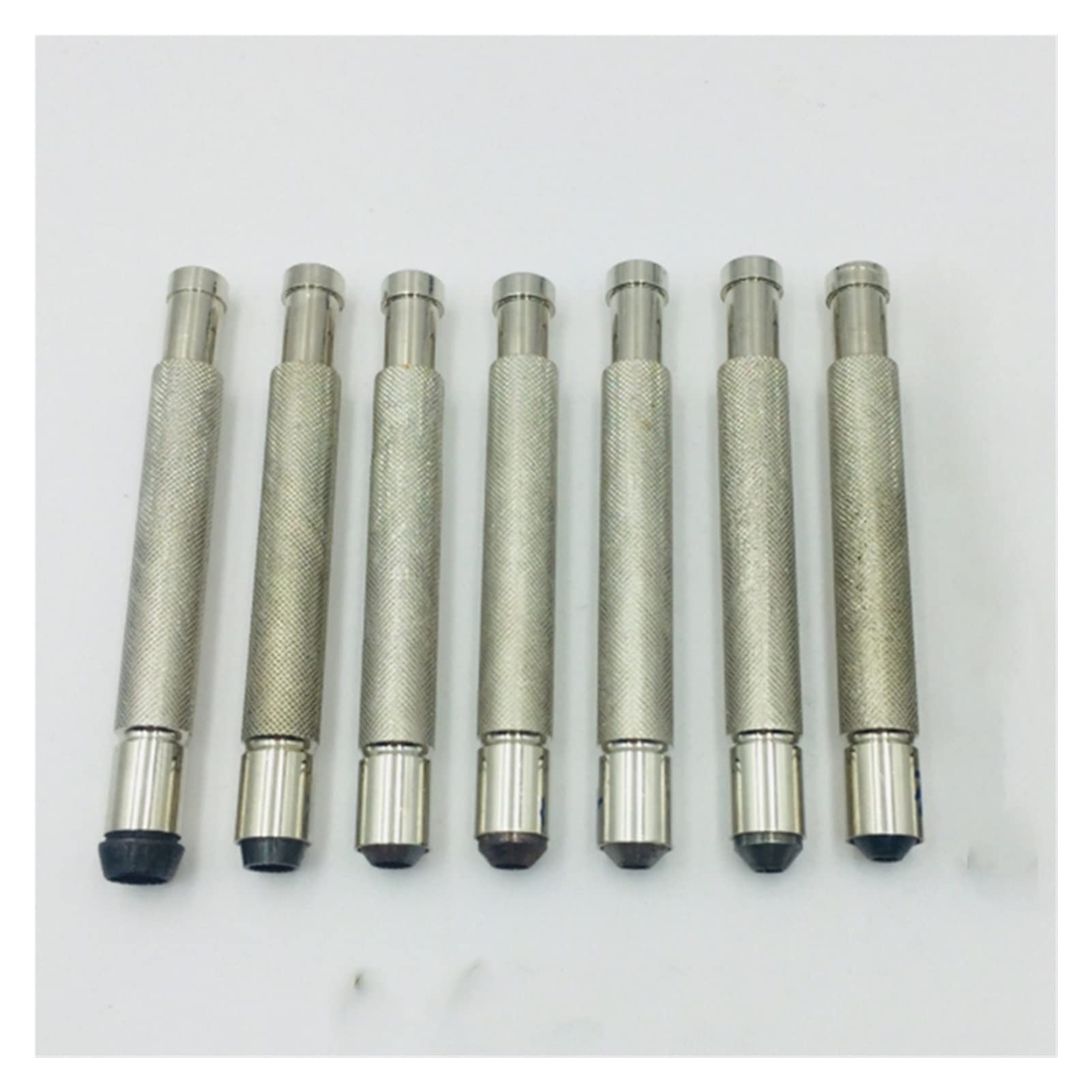 7-teiliges Uhrenkronen-Aufzieherset, 3,0–7,0 mm, Schraube für manuelles mechanisches Aufziehen von Uhrenkronen, Uhrenreparatur-Werkzeugset für Uhrmacher, Uhrenreparaturwerkzeuge (Silber)