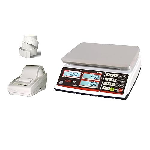 Miniatura 30 de VisionTechShop TVP-30P Báscula de cálculo de precios con pantalla de poste, Lb/Oz/kg, capacidad de 30 libras, legibilidad de 0.005 libras, NTEP
