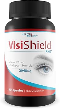 VisiShield Pro - ملحق الرؤية - صيغة الرؤية المتقدمة ودعم العين - تعزيز Macula ، Retina ، صحة العين - دعم الرؤية الواضحة - دعم خلايا العين المضادة للأكسدة - المساعدة في تقليل الرؤية غير الواضحة