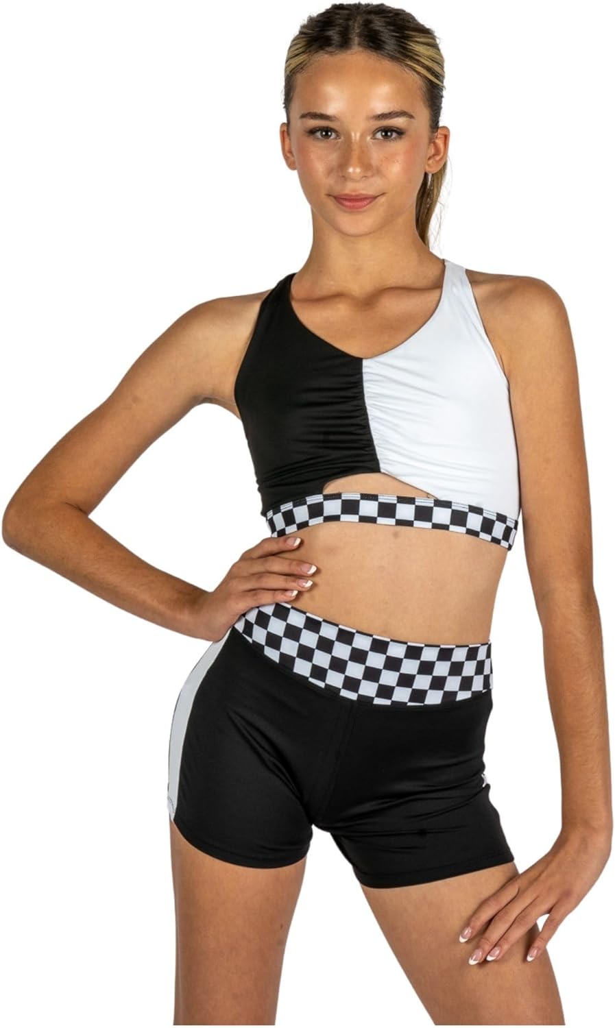 Girls Checkmate Dance Shorts ONLY Style 24005