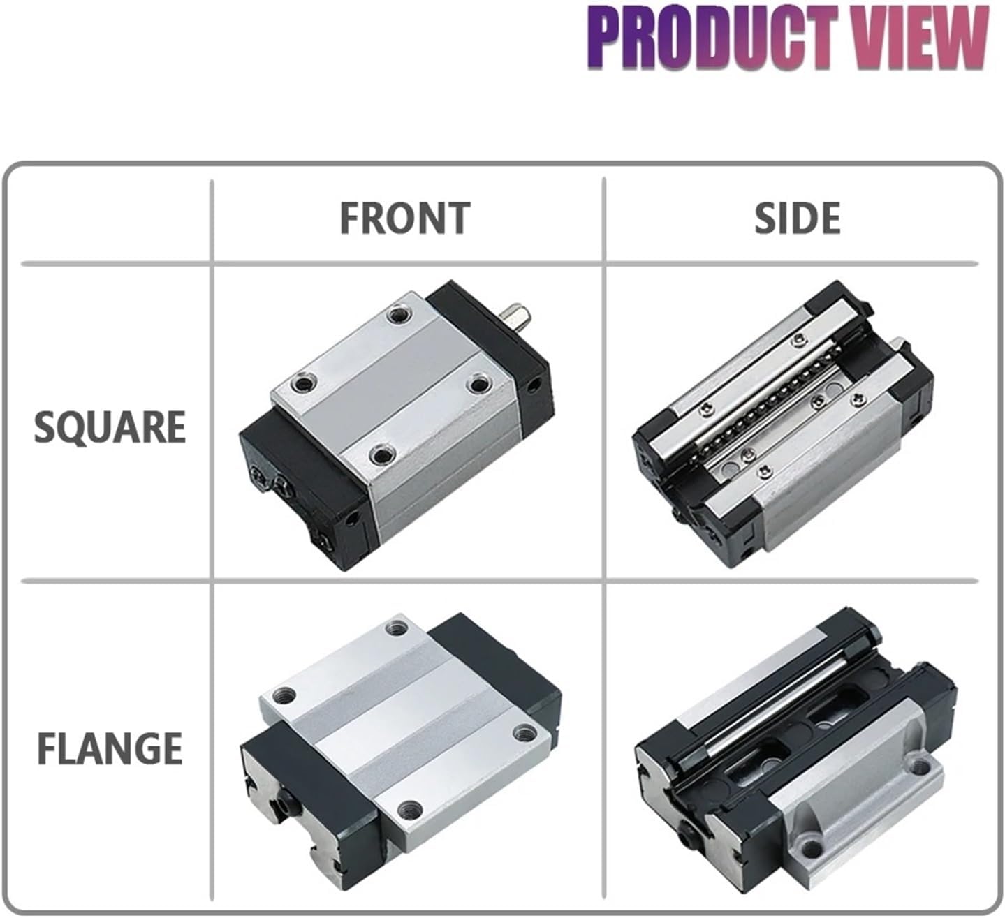 6PCS/Set Steel Slider Block HGW20CC for HGR20 Linear Guides Slides Bearing for Computerized Numerical Control Router