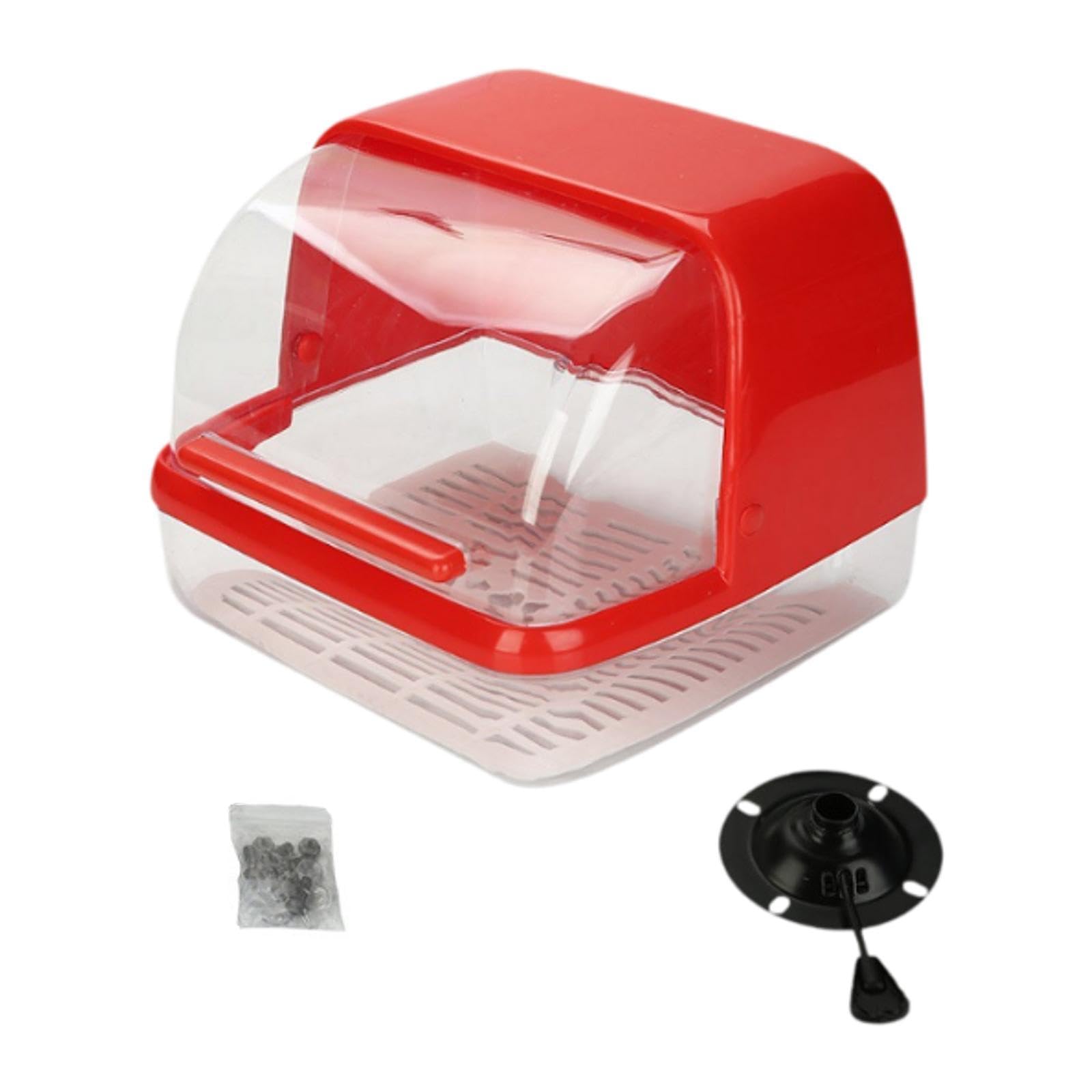 Colaxi Gym Chalk Holder Weight Lifting Chalk Bucket Adjustable Handle Equipment Large Chalk Box Chalk Bowl for Rock Climbing Workout, Red