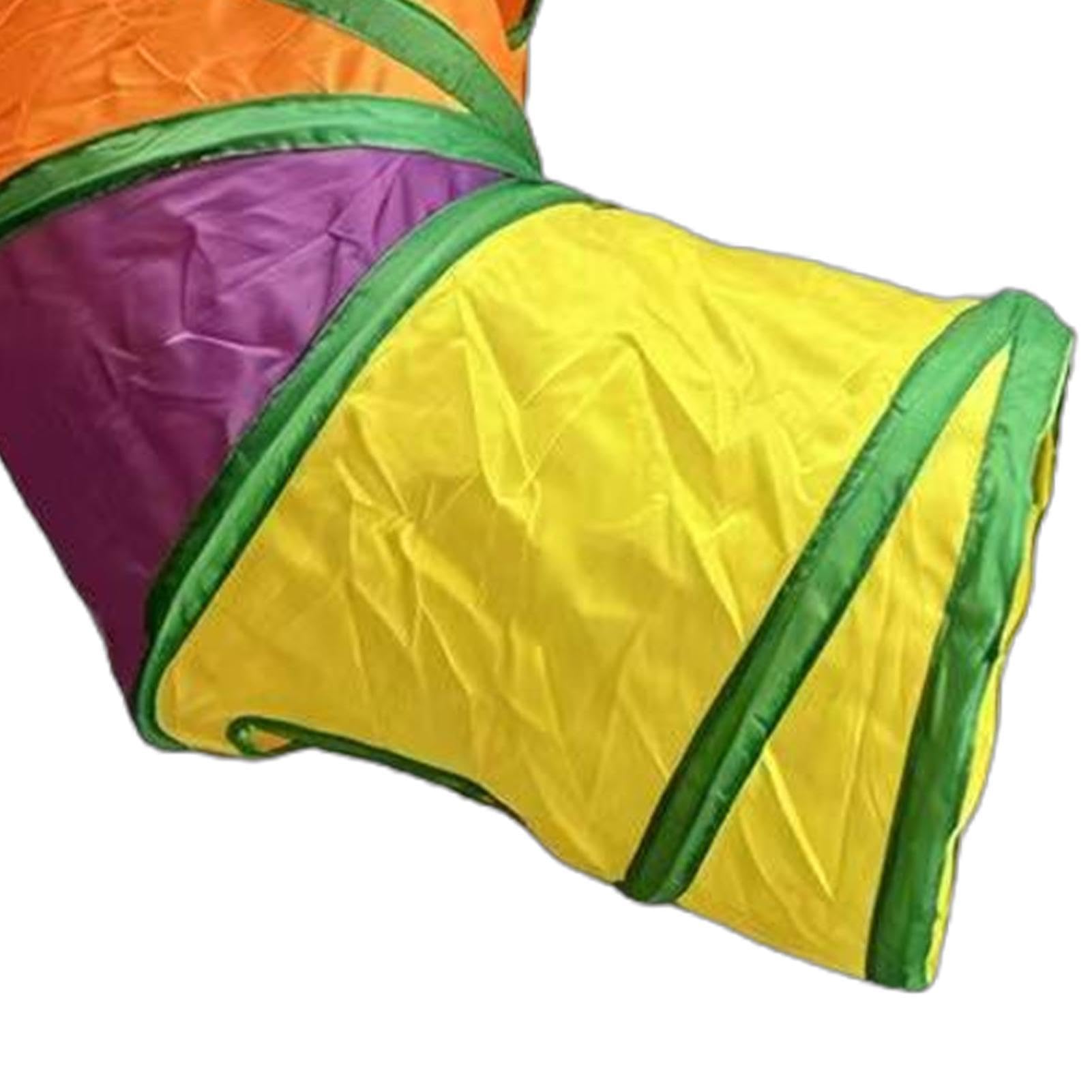 Tunnel pliable arc-en- pour chat 6 voies - Jouet pour chat lavable