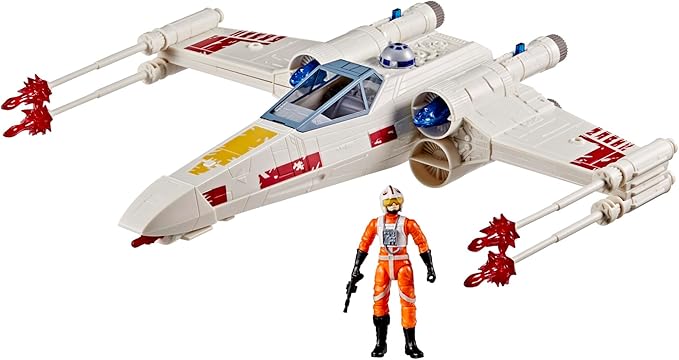 Star Wars: Galactic Racer Sorti en 2026 6 61msol+5OTL. AC SX679 STAR WARS Epic World of Action Luke Skywalkers Force Strike X-Wing, 4-Inch Scale Action Figure & Vehicle, Toys for Boys & Girls Ages 4+