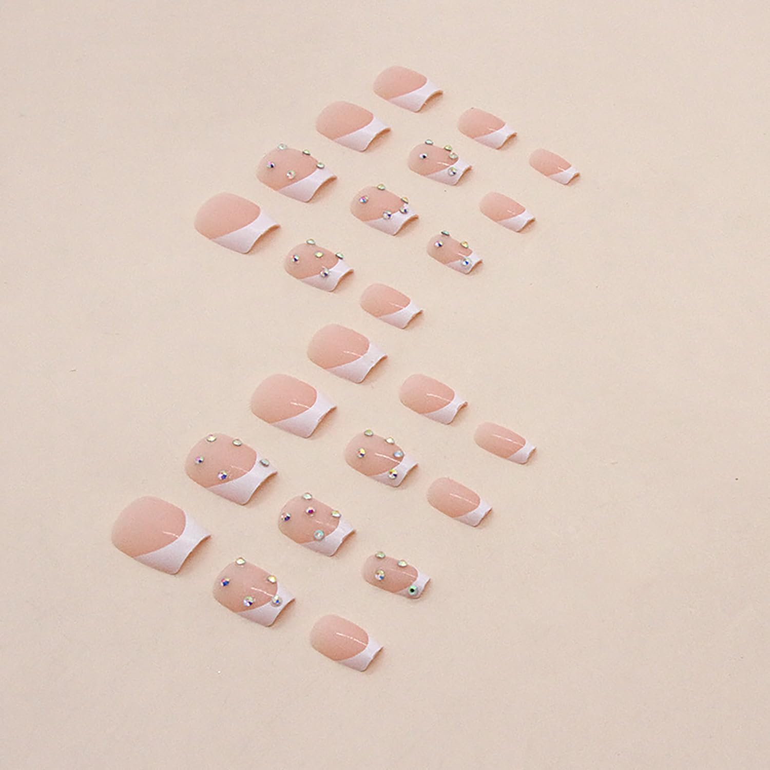Pink Press on Nails Square Short RIICFDD French Fake Nails Glossy Full Cover Stick on Nails with Rhinestone Designs Luxury Press on Nail Acrylic False Nails for Women Girls 24 Pcs Nail Art 4 Pink Press on Nails Square Short RIICFDD French Fake Nails Glossy Full Cover Stick on Nails with Rhinestone Designs Luxury Press on Nail Acrylic False Nails for Women Girls 24 Pcs Nail Art