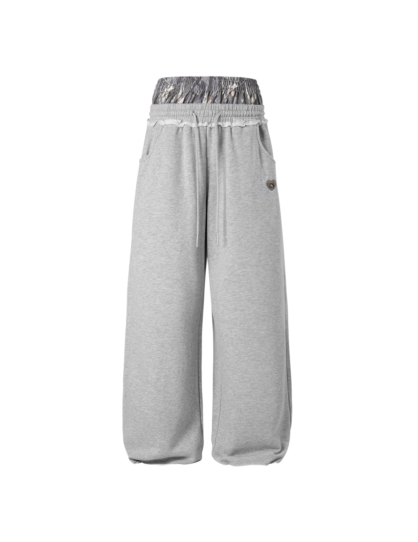 Aelfric Eden Baggy Wide Leg Sweatpants for Women Men Double Waist Camo Elastic Waisted Lounge Pants with Pockets
