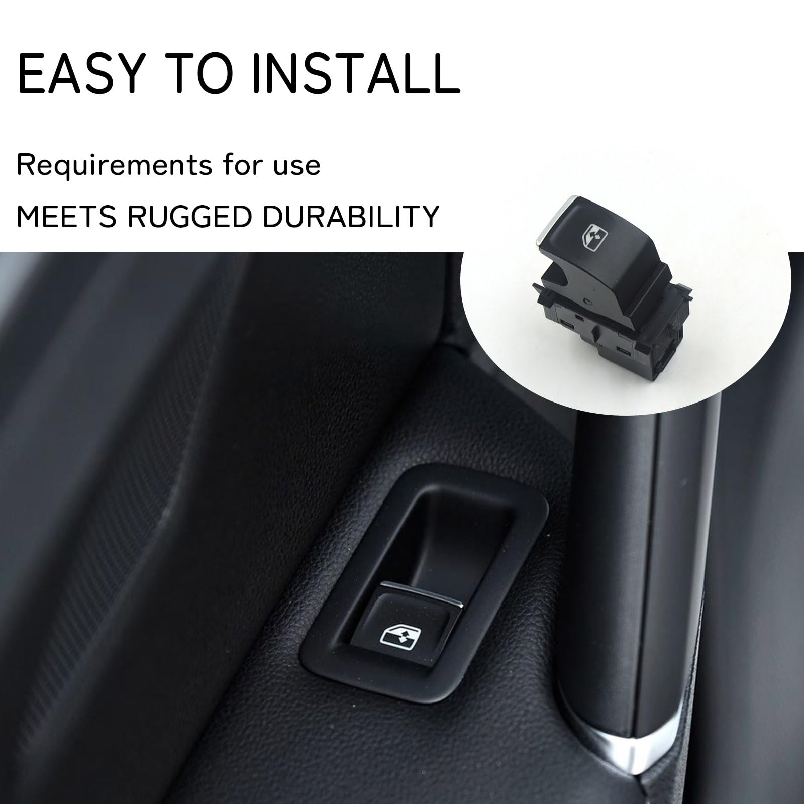 VW024 Schalter für elektrische Fensterheber 5G0959855J kompatibel mit Atlas Crafter Golf MK7 GTI Polo Passat Taigo Taos T-Cross Touareg T-Roc Transporter Karoq Kodiaq Superb Tarraco Ateca