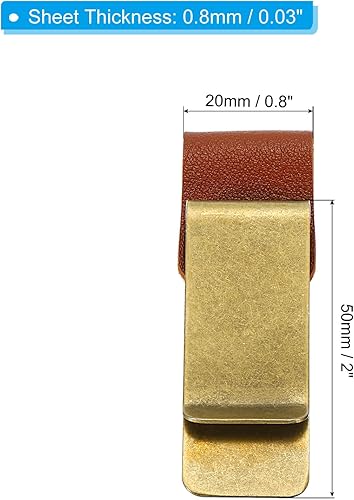 Miniatura 2 de PATIKIL Bucle para bolígrafo, paquete de 2 unidades, de cuero, portalápices, soporte para lápices, manga tallada con clip de acero inoxidable, negro