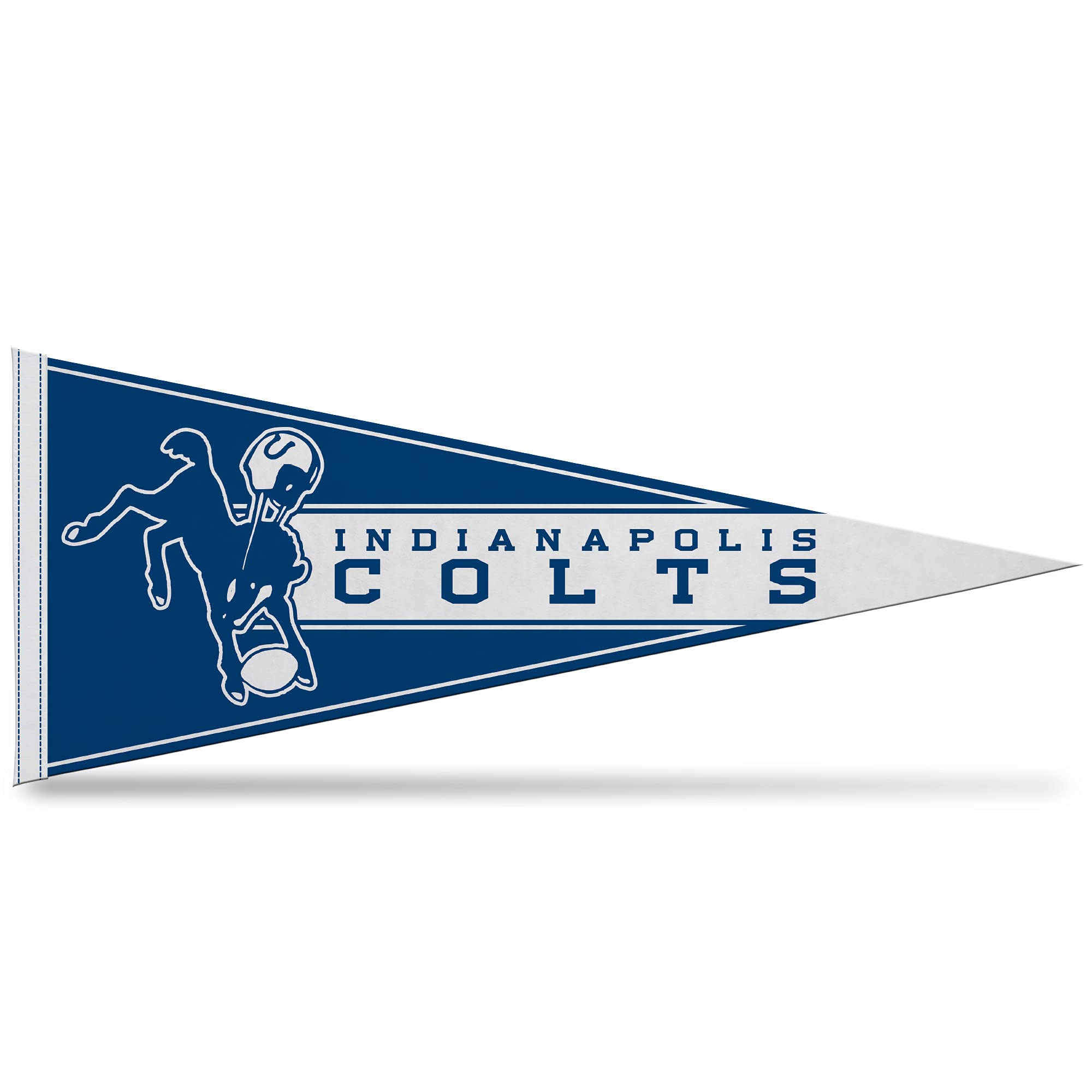 Rico Industries NFL FootballRetro 12" x 30" Felt Wall Décor Pennant - Great for Home/Bed Room/Man Cave Décor Indianapolis Colts