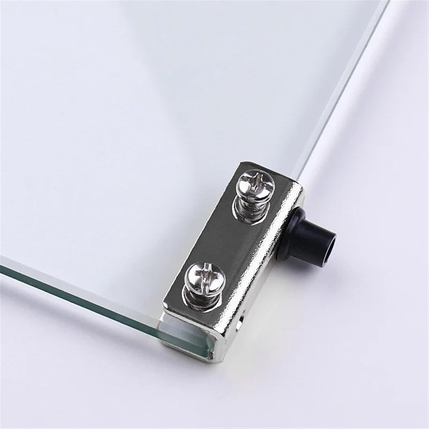 Free Opening Up and Down Shaft Hinge Glass Hardware Fittings Hinge Furniture Cabinet Door Single Double Door Glass Hinge(Silvery Single Door)