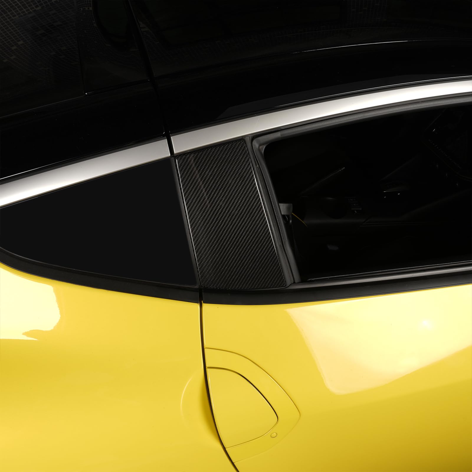 Amazon.com: JSWAN (Glossy) Carbon Fiber Car B Pillar Trim Cover