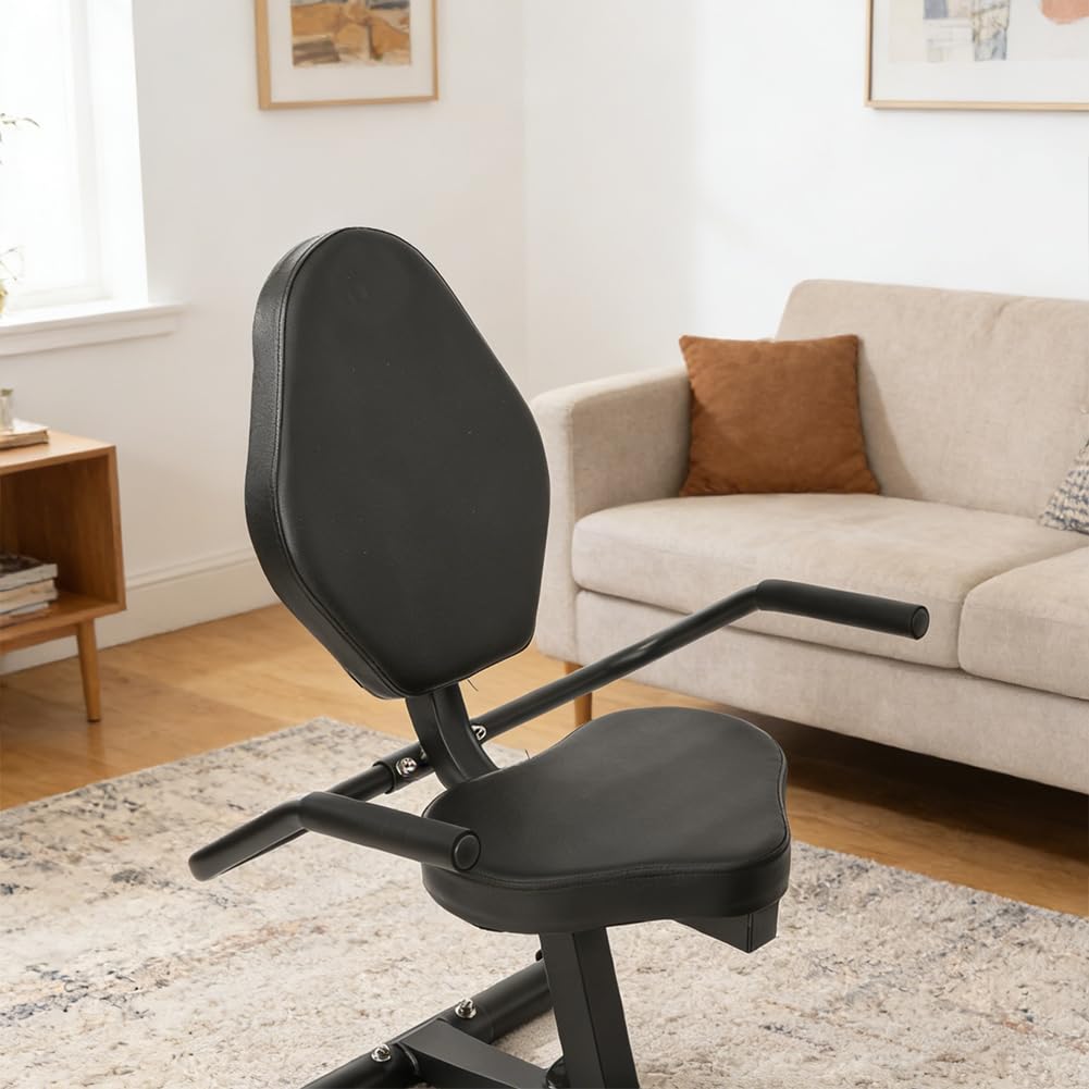 BAKAJI Cyclette Orizzontale da Casa con Schienale e Seduta Ergonomica per Esercizi Fitness, Bici da Seduta per Home Gym Palestra Allenamento Cardio, Bicicletta per Esercizi con 8 Livelli di Resistenza