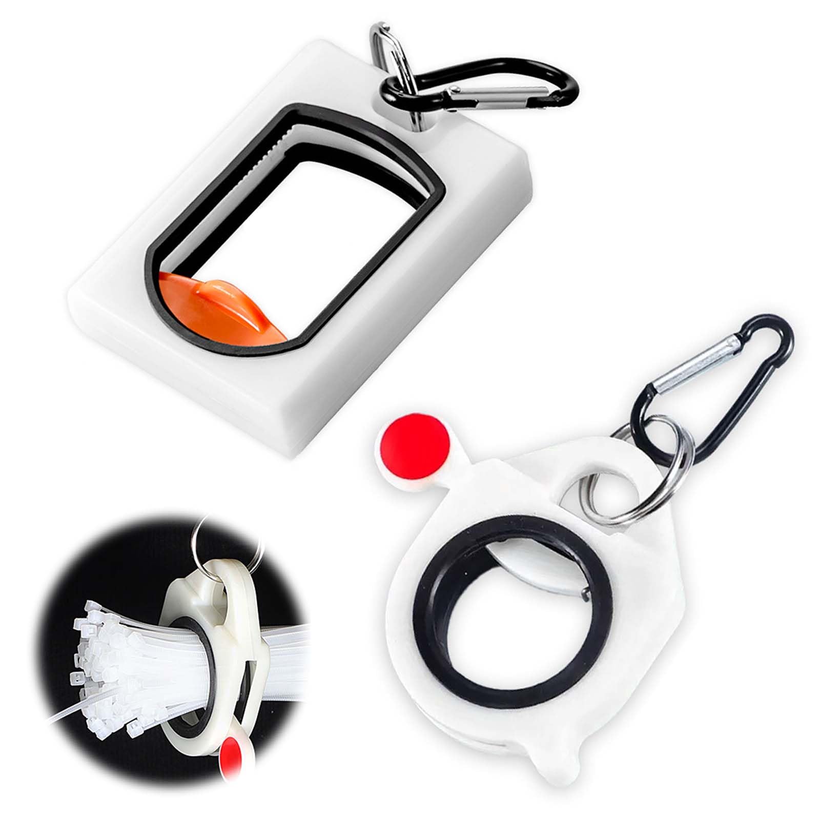 EsiFare インシュロックホルダー【2個セット】結束バンドホルダー ケーブルタイホルダー 蛍光インシュロックオーガナイザー 配線整理用 再利用可能 夜光ジップタイオーガナイザー ワイヤー管理 腰道具 多目的使用 ワイヤータイアレンジメント用ケーブルタイブラケット 家庭、屋内、屋外用