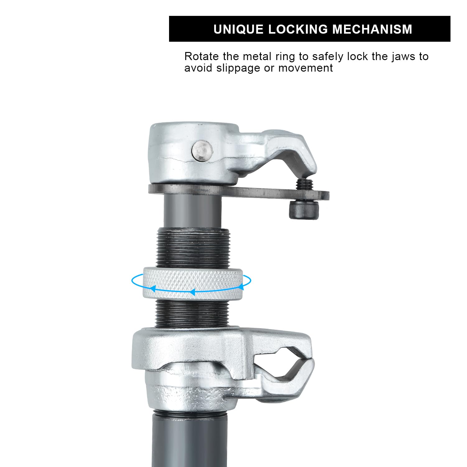 2 pièces Compresseur Ressort Amortisseur 1,2T Plage de Serrage 280mm avec Support de Sécurité pour Démonter Ressorts de Suspension Auto SUV
