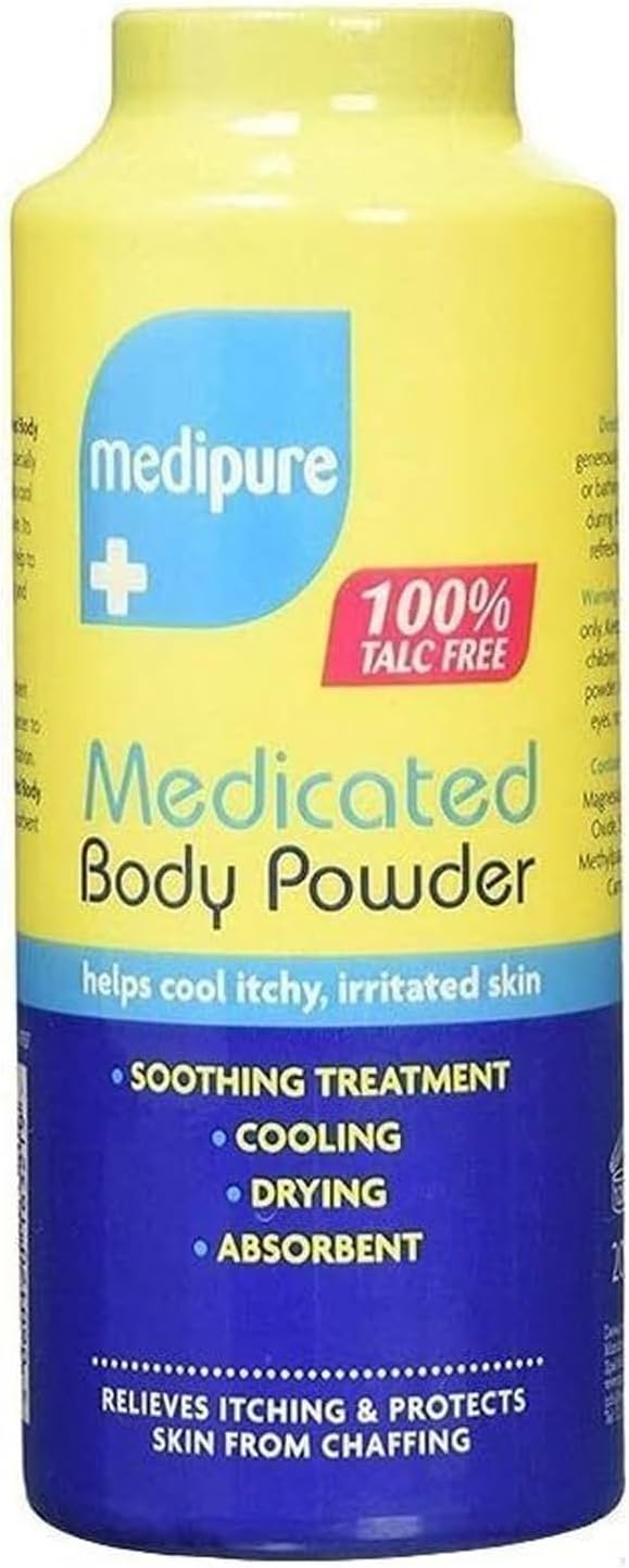 Medipure Medicated Body Powder 100% Talc Free Cooling Powder 200g Soothing Treatment Powders Pack of 1