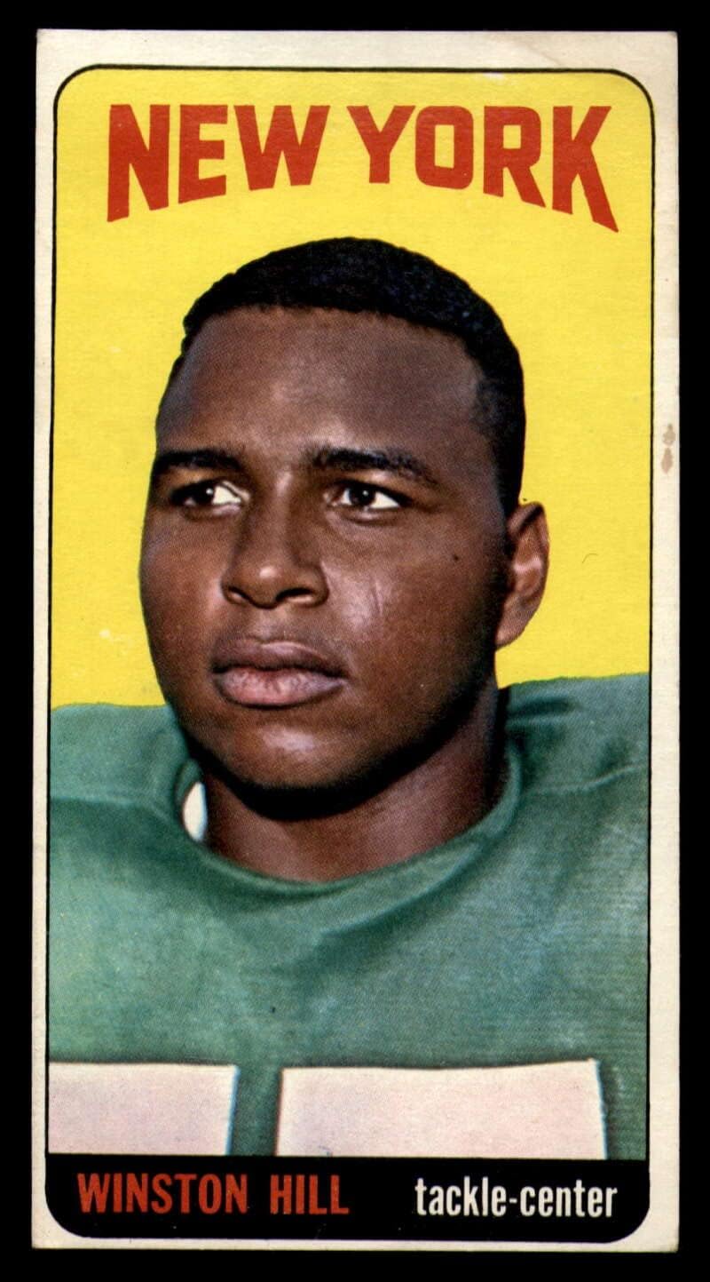 Football NFL 1965 Topps #116 Winston Hill water damage/stain RC Rookie SP NY Jets