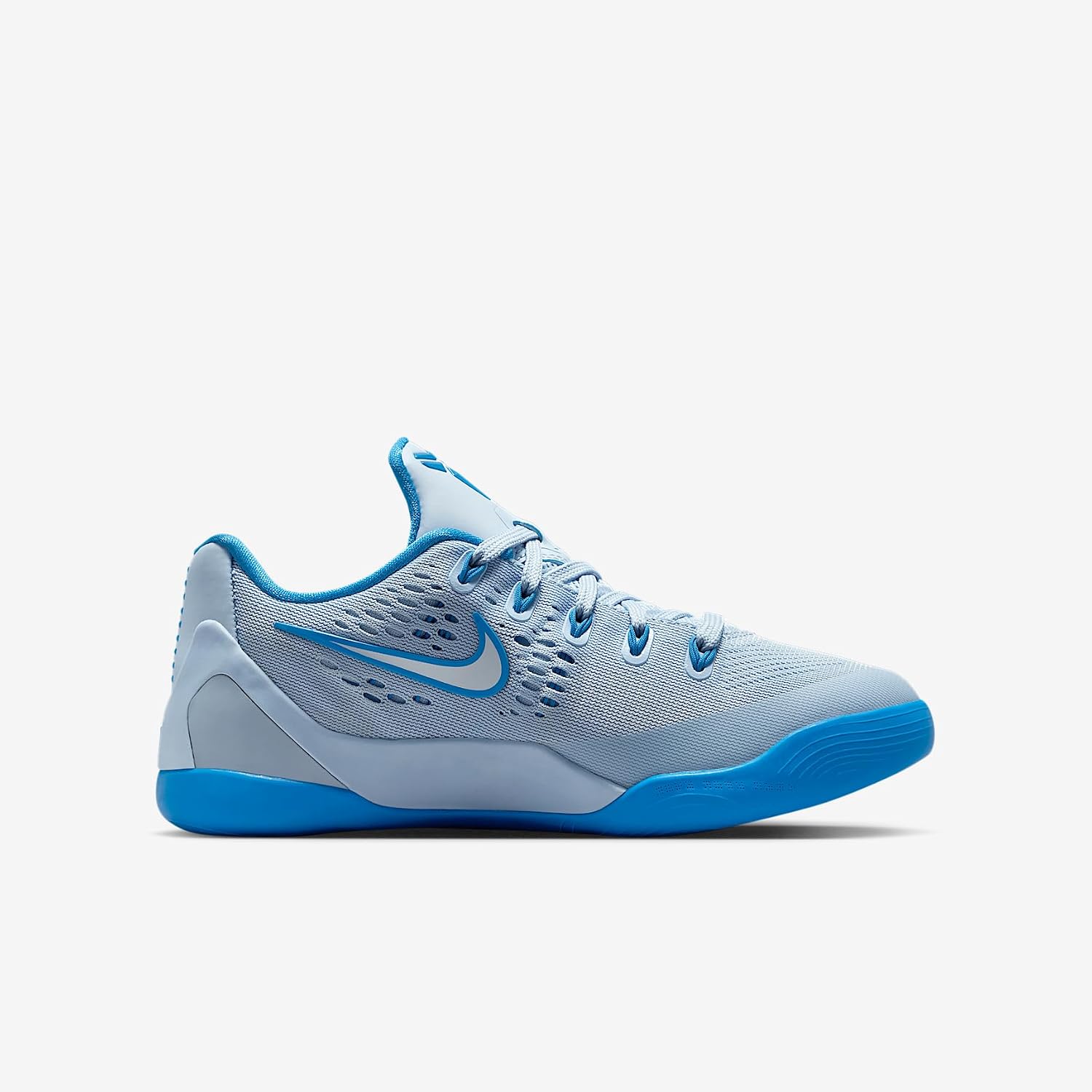 Nike Kobe IX Low EM Big Kids' Basketball Shoes (Hydrogen Blue/White/Photo Blue)
