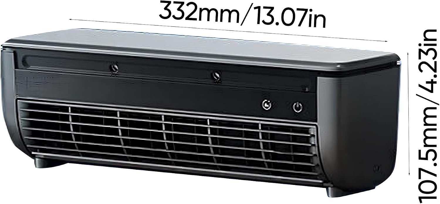 Saker Portable Wireless Wall Mounted Air Conditioner,Mini AC Cooler for Kitchen,Battery-Powered, Wall Mountable, Easy Clean (grey)