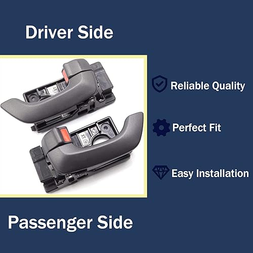 Miniatura 5 de 2 manijas interiores para puertas delanteras y traseras, manijas interiores para puerta interior izquierda del lado del pasajero, para Kia Optima