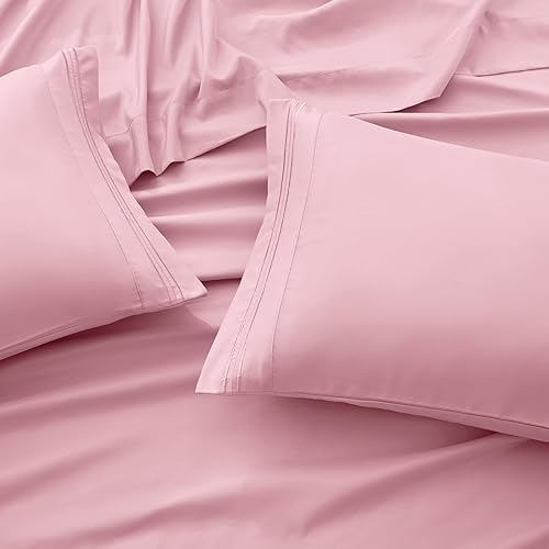 Miniatura 7 de SiinvdaBZX Juego de sábanas tamaño Queen de bolsillo extra profundo, se adapta a colchones de hasta 24 pulgadas de grosor, 4 piezas de bolsillo