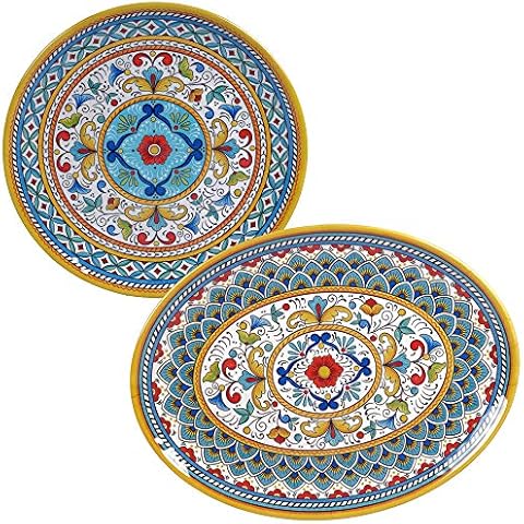Certified International Portofino 2 Piece Melamine Platter Set Cover
