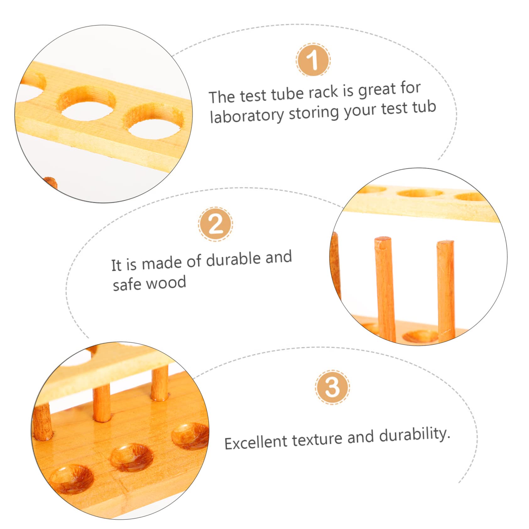 iplusmile 6stücke Holz-testrohrhalter Stabiles Und Leichtes Reagenzglasgestell Für Labor Und Unterricht Praktisches Design Einfache Reinigung Platzsparend