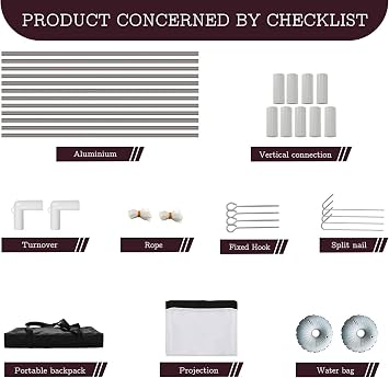 Projector Screen with Stand 80 inch 16:9 HD 4K Outdoor Indoor Projection Screen for Home Theater 3D Fast-Folding Projector Screen with Stand Legs and Carry Bag Projection Movie Wrinkle-Free