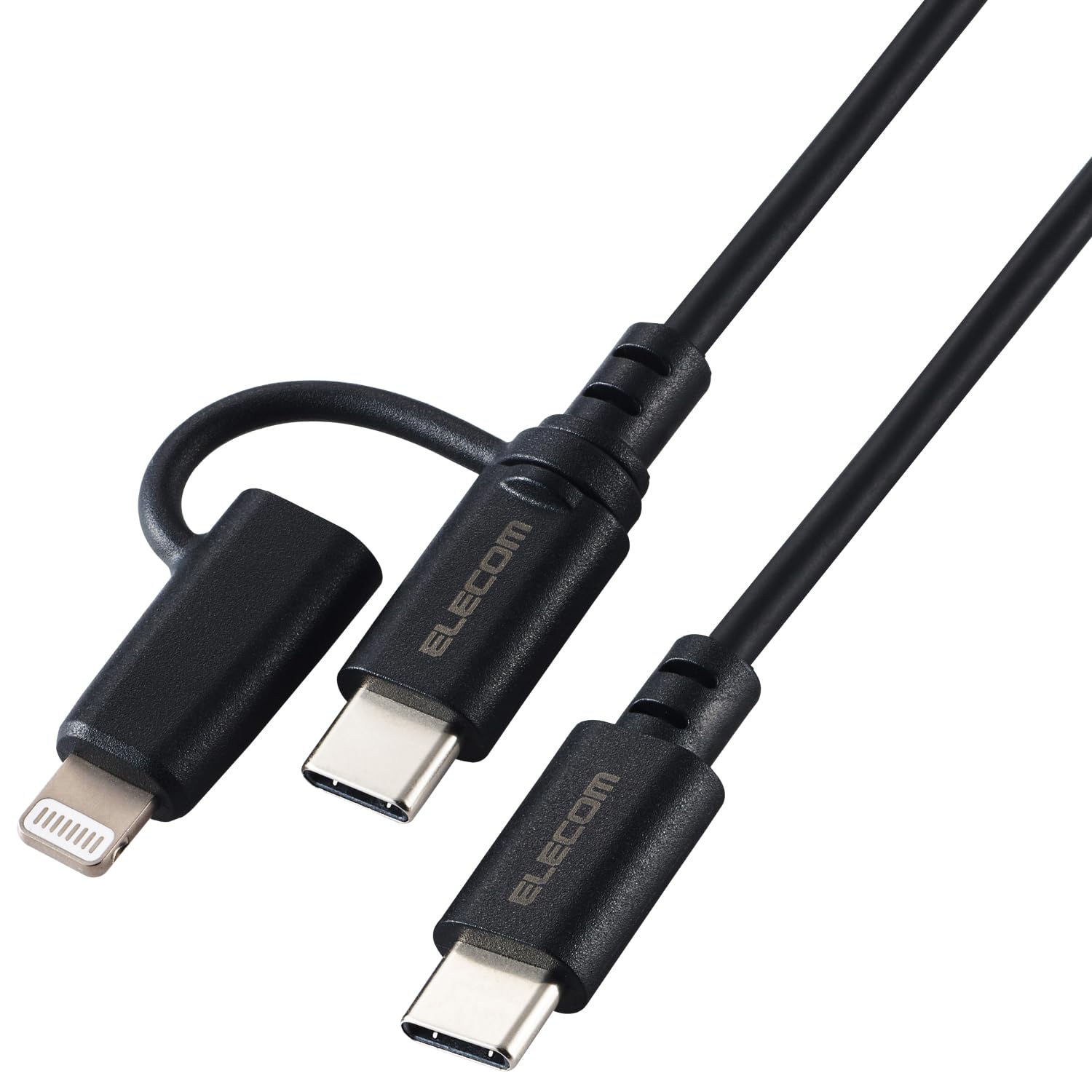 エレコム USB Type-C 2in1ケーブル 1m ブラック