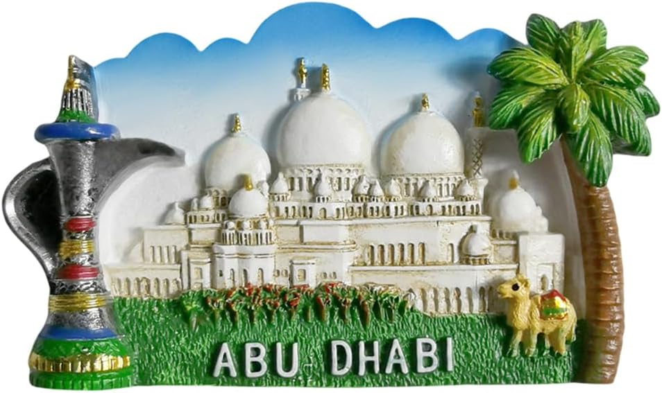 Abu Dhabi United Arab Emirates Refrigerator Magnet Tourism Souvenir Fridge Decoration Creative 3D Craft
