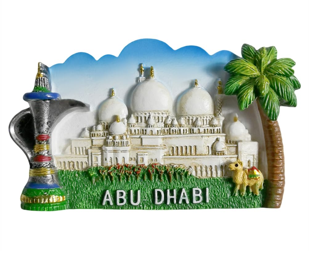Abu Dhabi United Arab Emirates Refrigerator Magnet Tourism Souvenir Fridge Decoration Creative 3D Craft
