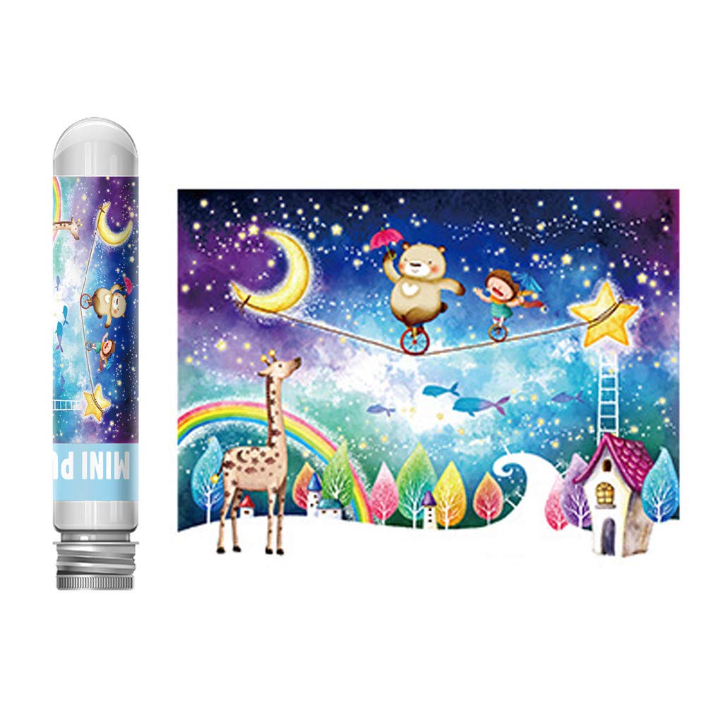 Skang 150 Piece Mini Jigsaw Landscape Puzzle Animal Puzzle Space Puzzle Pieces Fit Together Perfectly Cardboard Puzzles (E)