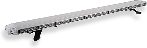 Barra de 48 pulgadas con luces LED de emergencia (3 vatios) para autos , ÁmbarBlanco