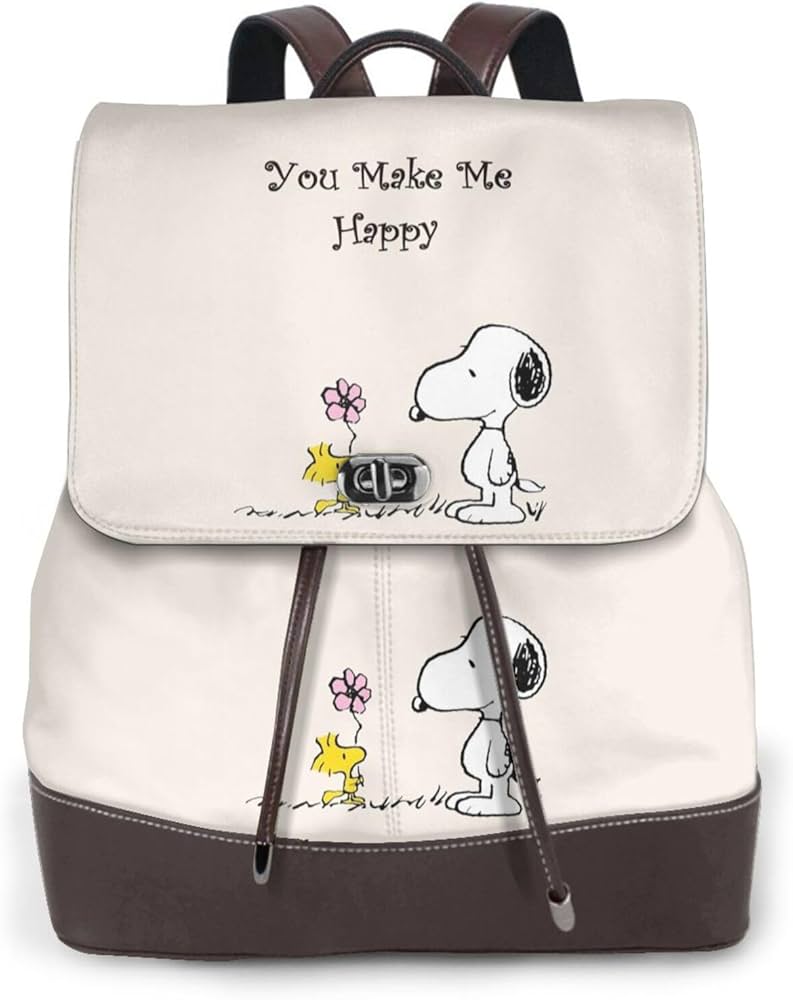 スヌーピーフェイクレザーミニリュックカバン