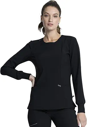 Infinity Long Sleeve Scrubs for Women, 4-Way Stretch Performance Fabric CK781A