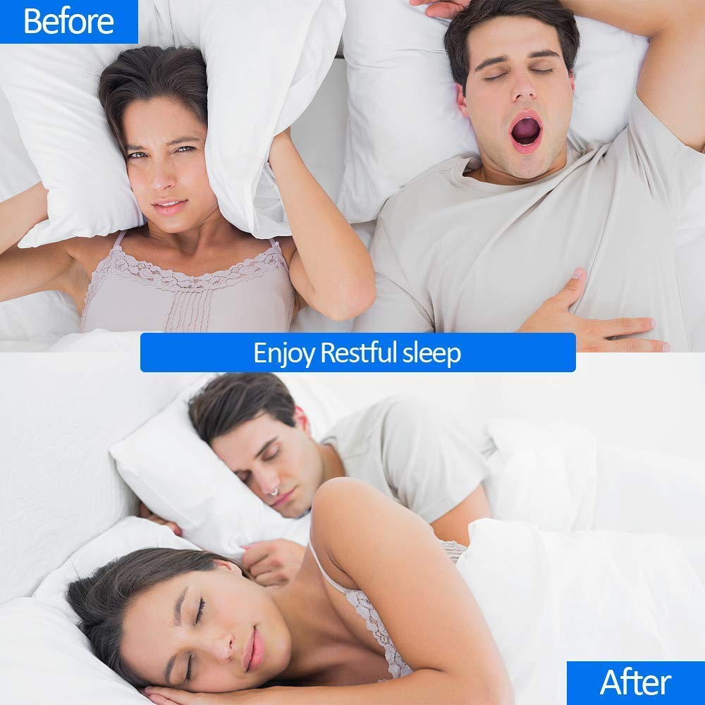 Silicona magnética antirronquidos Dejar de roncar Clip de nariz Ayuda para dormir Apnea Guard Apto para mujeres y hombres (4pcs)