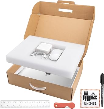 Laptop Shipping Box with Protective Foam for up to 17.3 Inch Notebook, Cardboard Laptop Box for Shipping, Secure Mailing Boxes 17"L x 12"W x 4"H