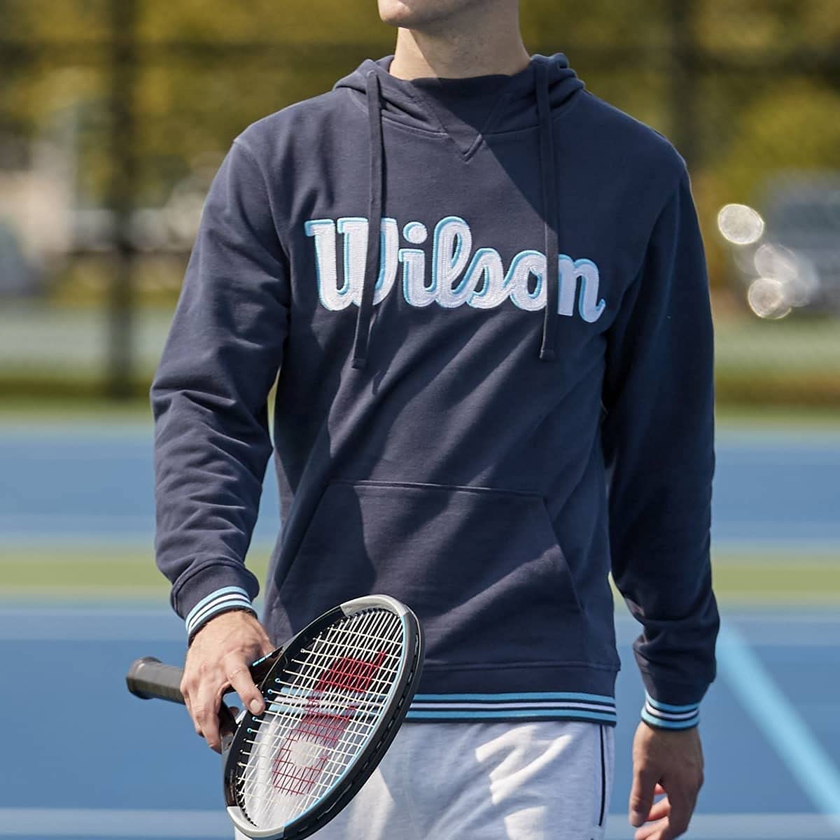 Wilson CHI SCRIPT PO HOODY Felpa da uomo, Cotone
