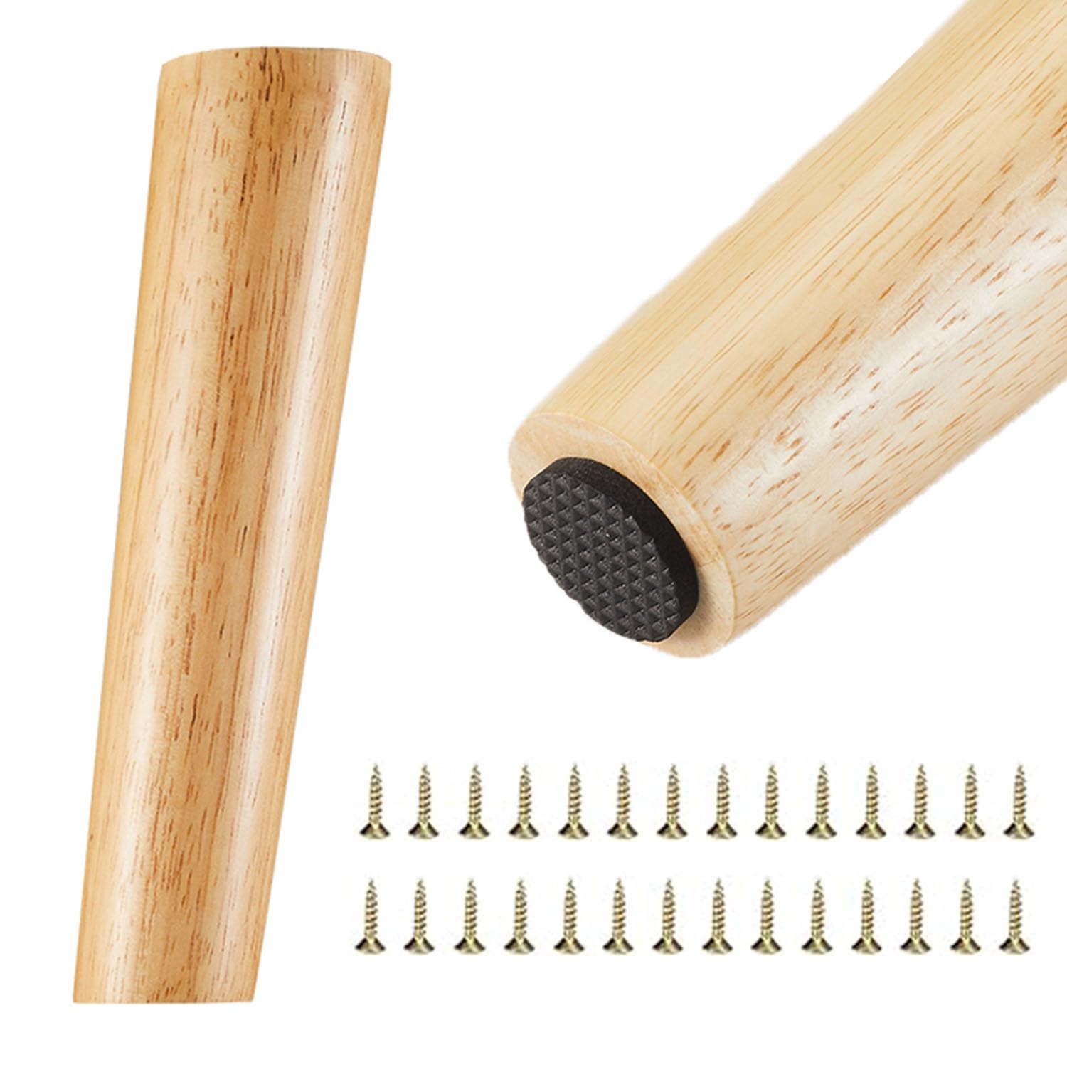 Pieds de canapé coniques en bois pour moderniser votre salon de 10 à 70 cm