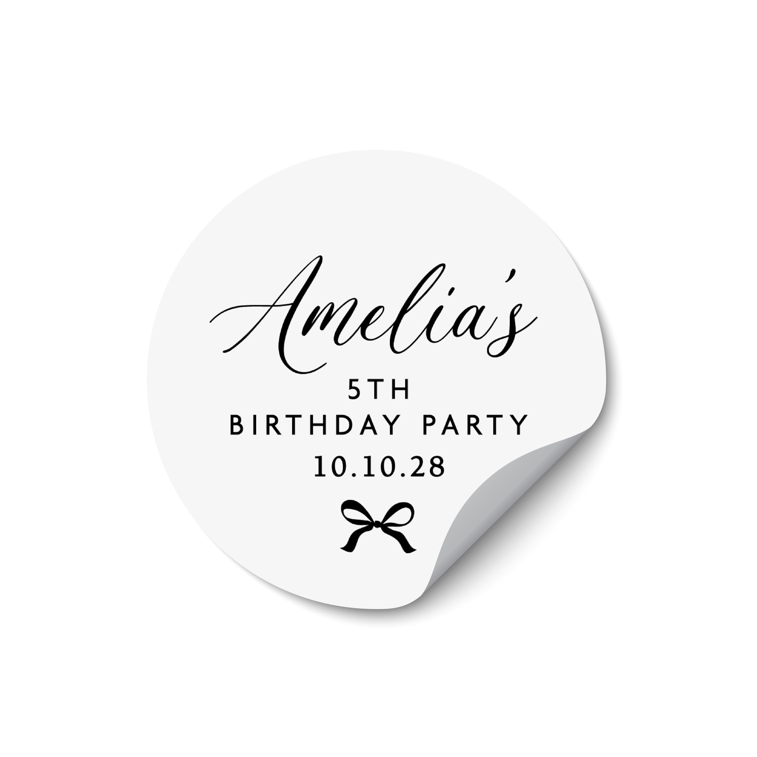 Custom Personalised Birthday Party Stickers Any Age, Name Birthday Stickers, Thank You Party Favour Labels, Gift Wrap Seals - BD09