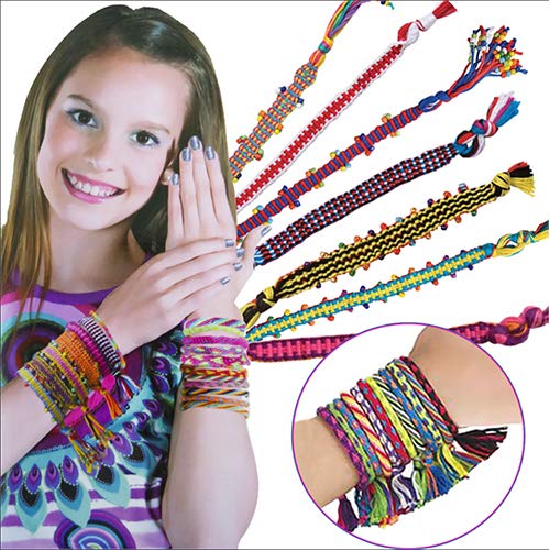 Tcvents Kids Beads Bracelet & Jewelry Making Kit for Girls 6-12 Year Old Gifts - Fashion Bracelets Art Set Crafts Kits Toys for Birthday Holiday Party Favors Gift (Round Braided Bracelets) - Thumbnail 3