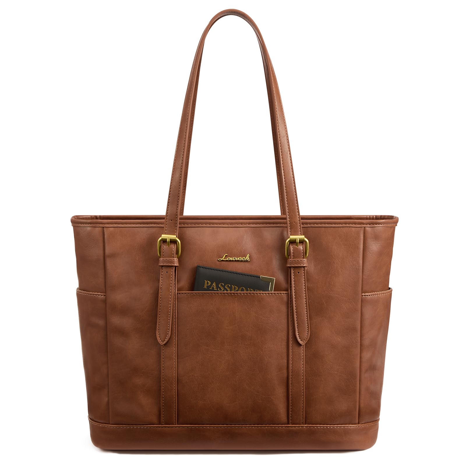 LOVEVOOK Tote Bag For Women Retro Soft Leather Purse and Handbag for Women Multiple pockets Shoulder Bag Teacher