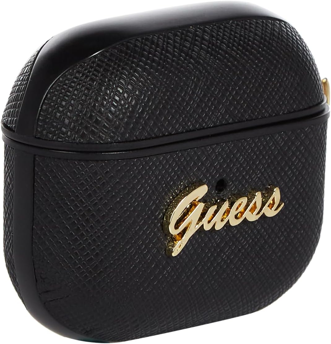 Guess GUA3SASMK Case for AirPods 3 Black Saffiano Script Metal Collection