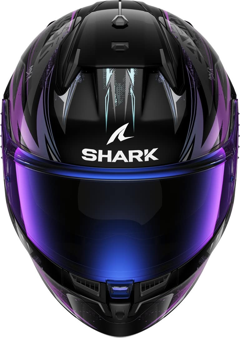 Shark, Casque Moto intégral D-SKWAL 3 Blast-R Noir / Bleu / Violet,